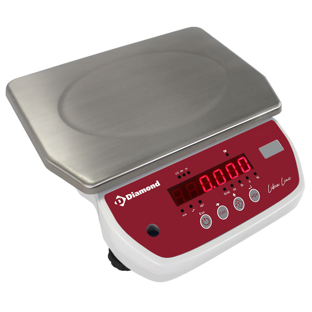 Elektronisk vægt i rustfrit stål, 30 kg x 5 g