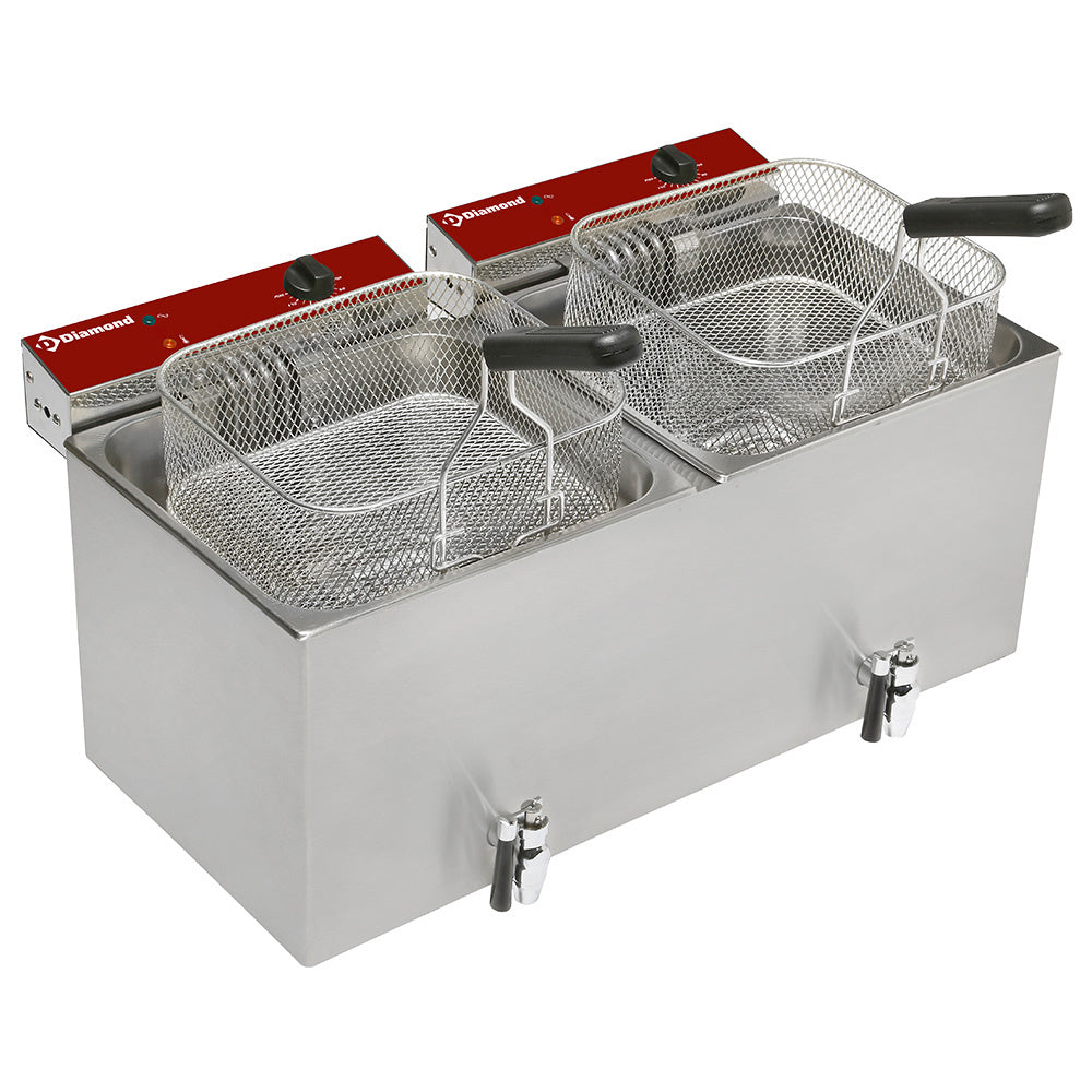 Friture - el - 2x 12 liter + hane