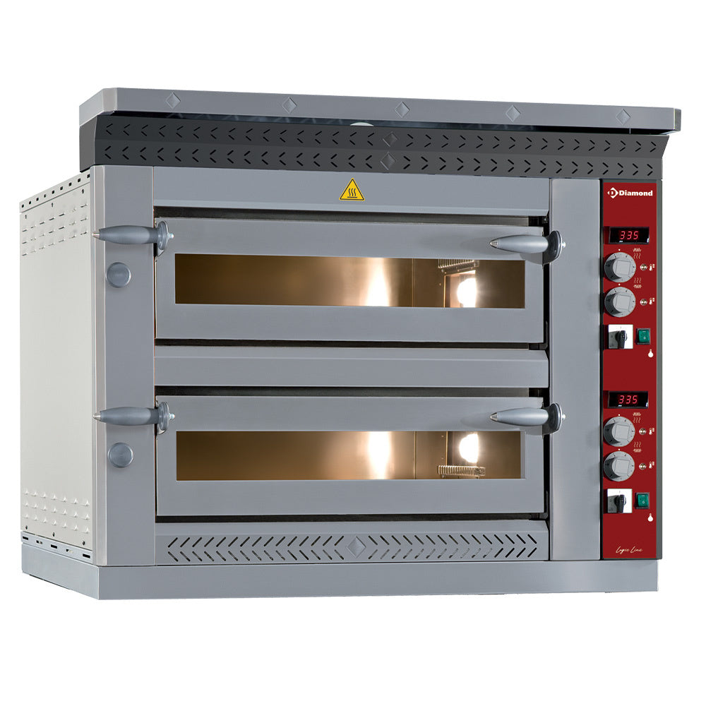 Elektrisk pizzaovn, 2x6 pizzaer Ø 350 mm
