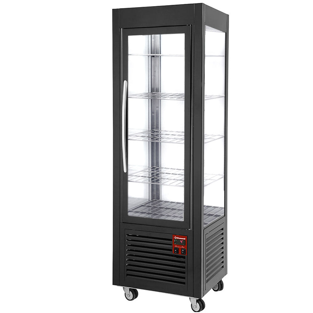 Kagemontre, 5 hylder, 360 liter, sort