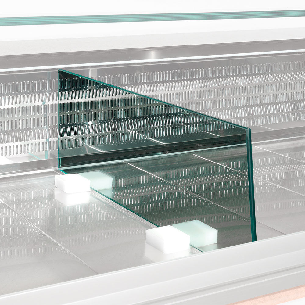 Separationsdisplay i glas (L.800 mm)