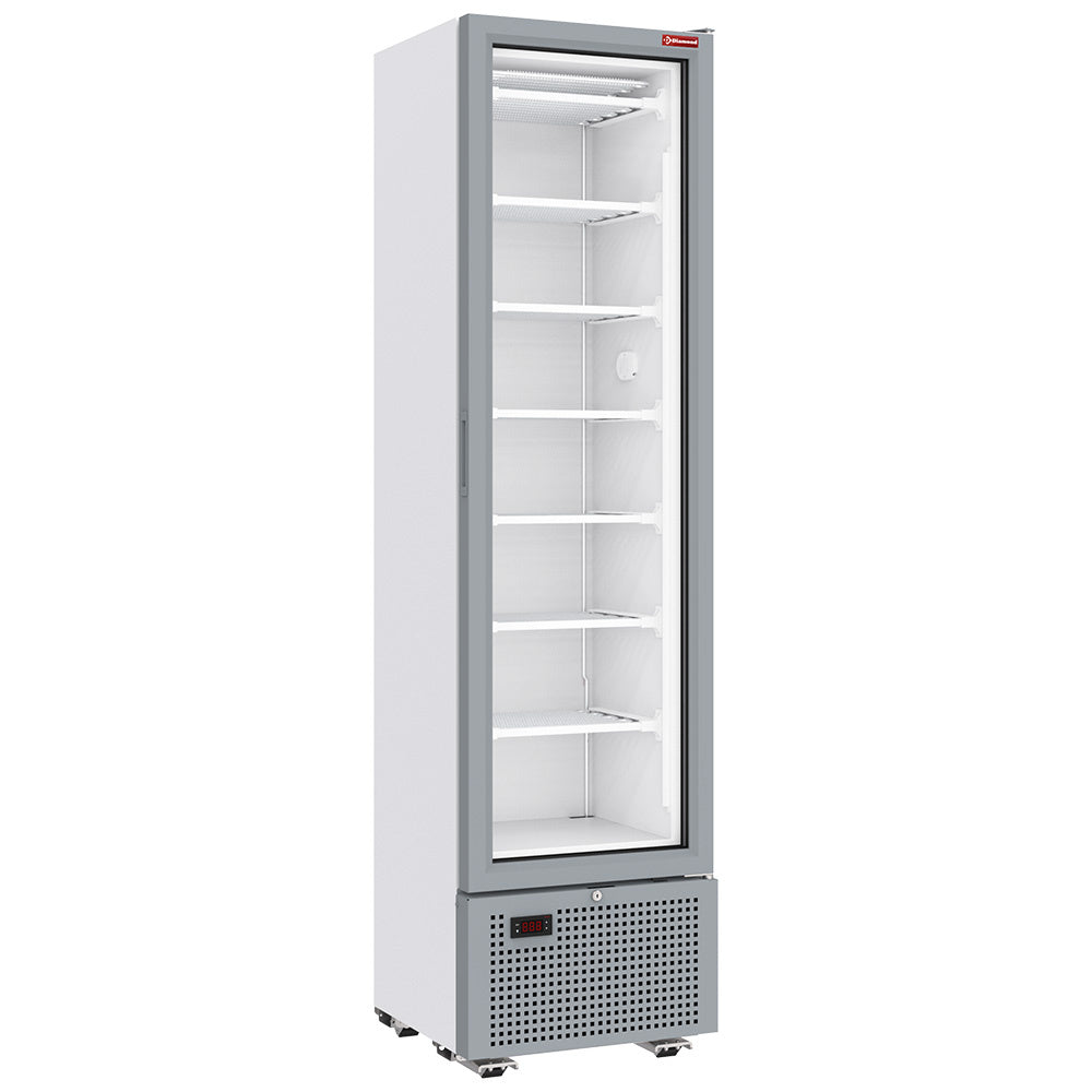 Displayfryseskab 221 liter - 7 faste niveauer - HVID