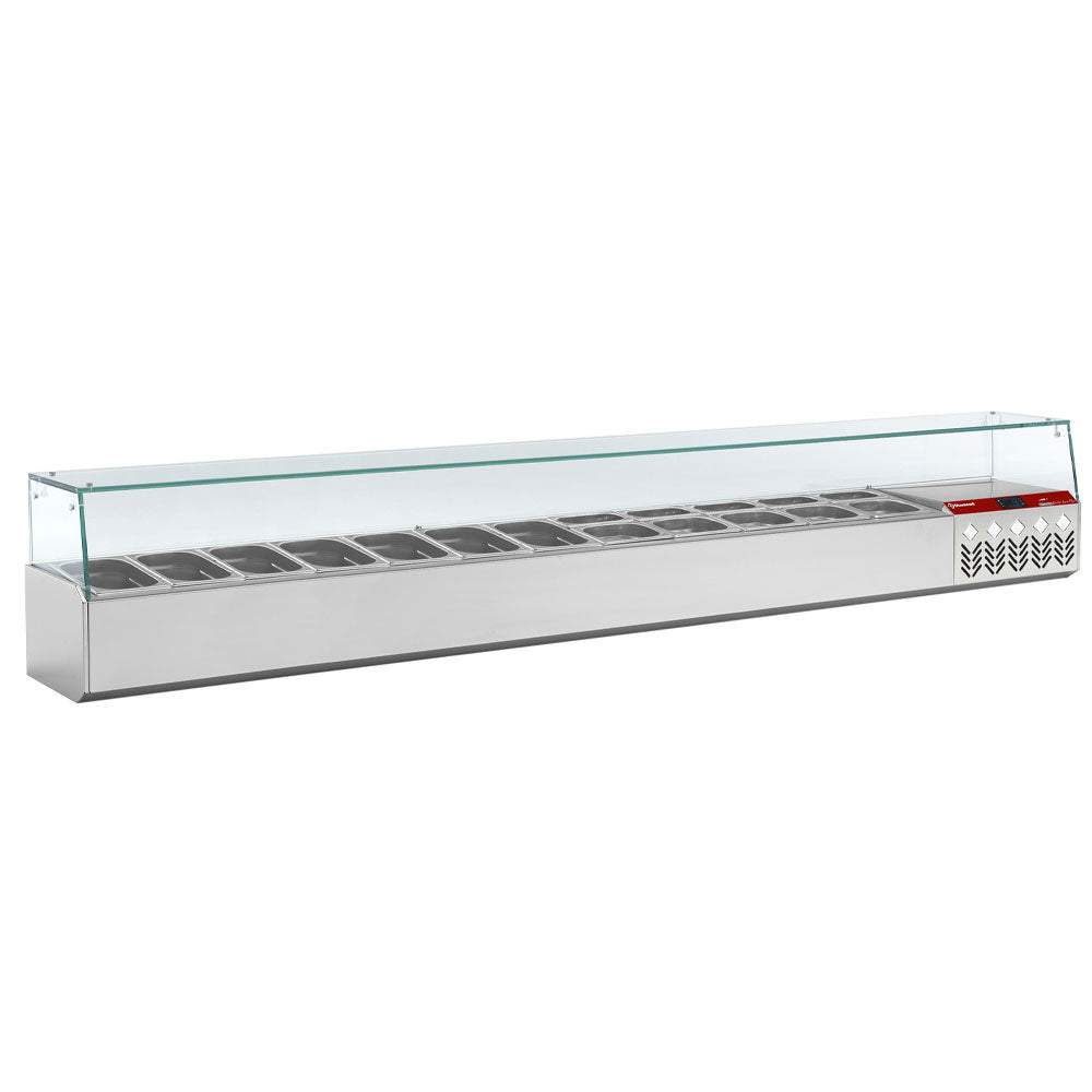 Køleopsats GN 12x1/4, 1x1/9, med højre glas