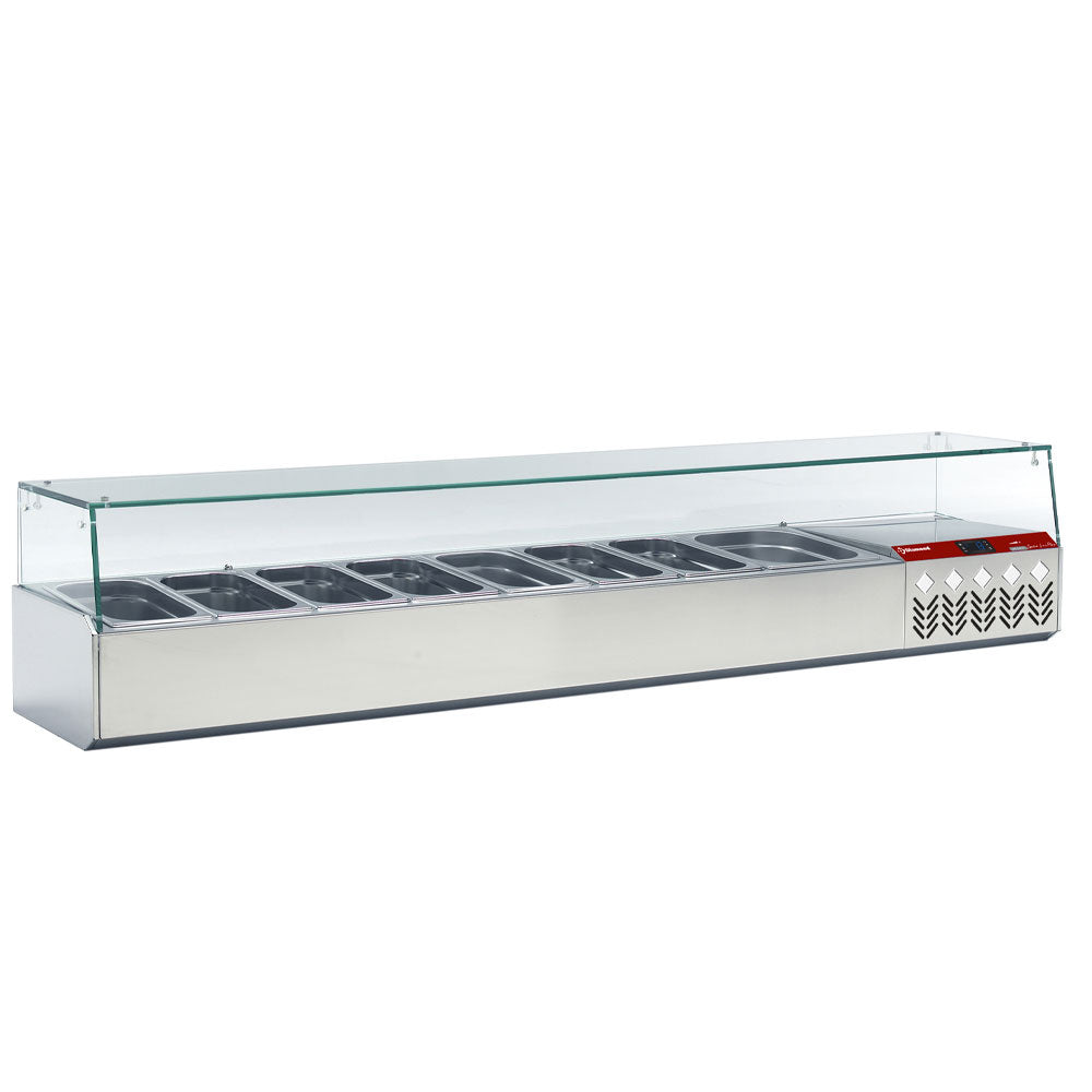 Køleopsats GN 8x1/3, 1x1/9, med højre glas