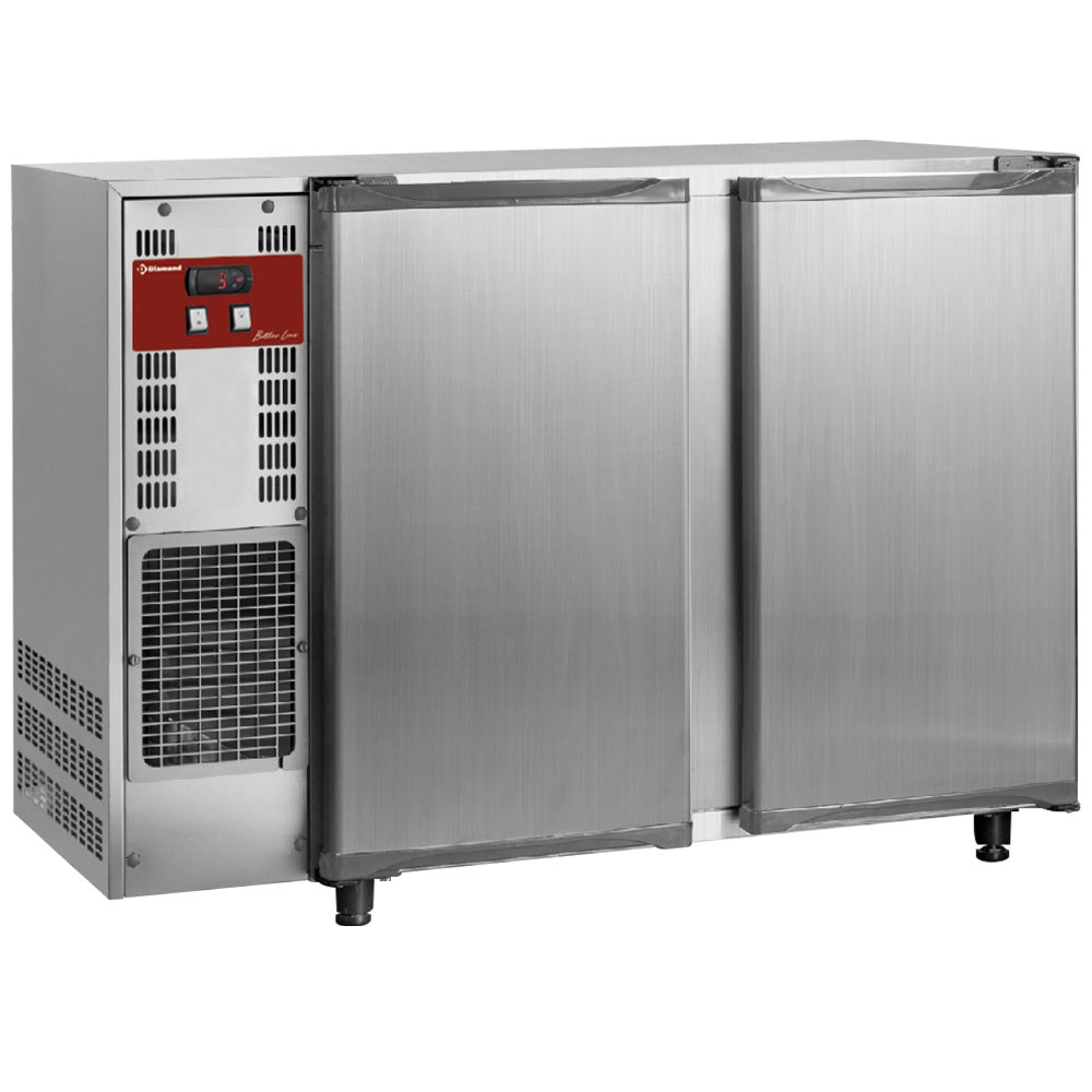 Backbar, rustfrit stål, 2 døre, 375 liter