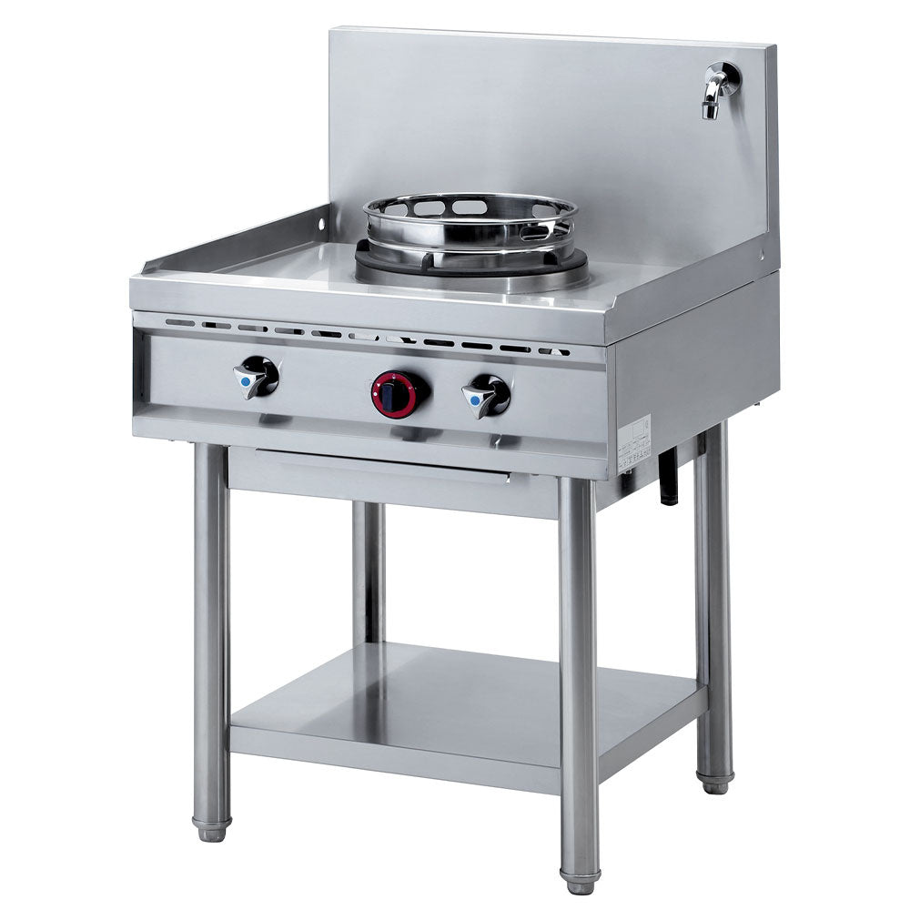Gas wok-komfur, 1 brændeovn (13 kW)