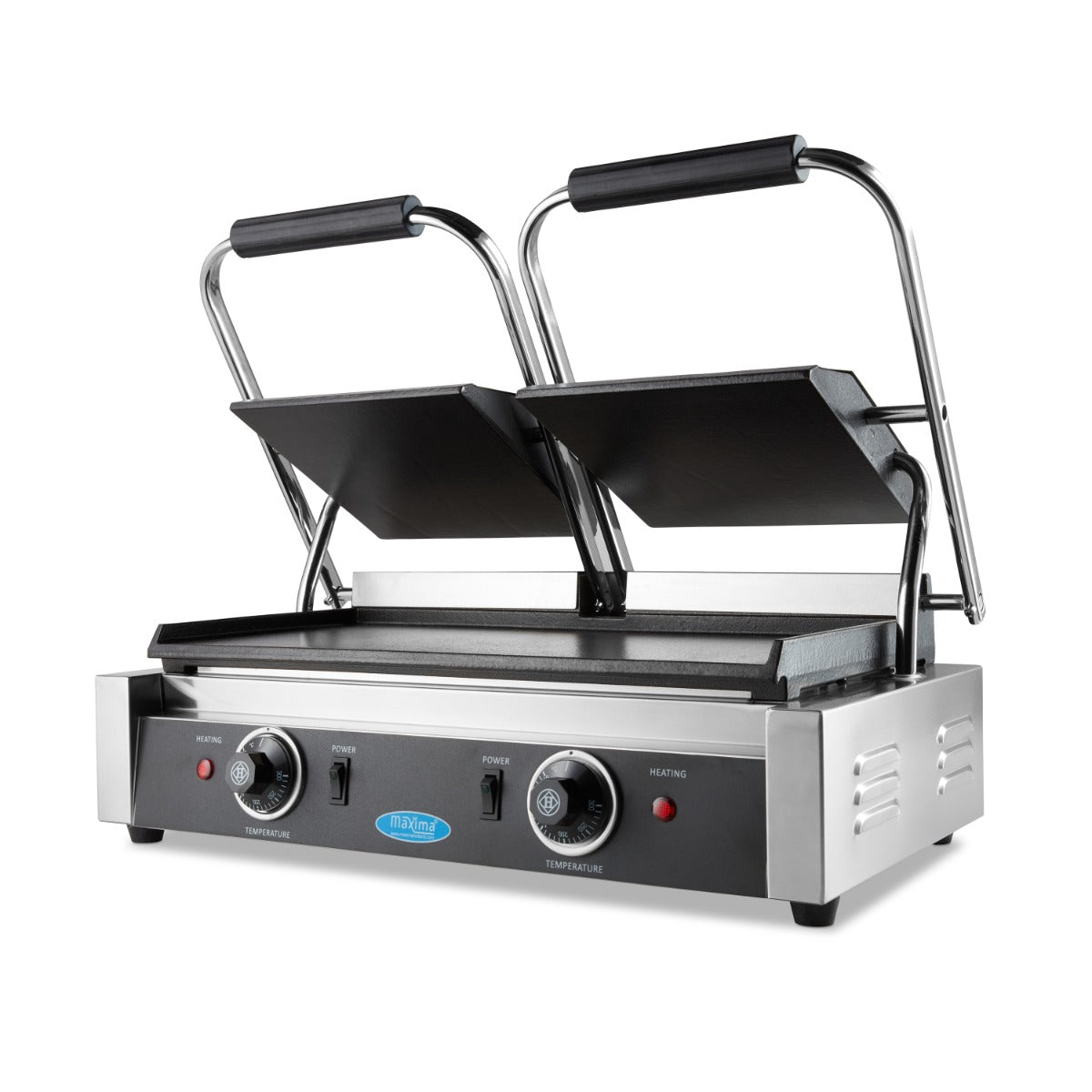Kontaktgrill - Glat - Dobbelt Grillplade - 2 x 22cm (På lager igen medio sept. kan forudbestilles)