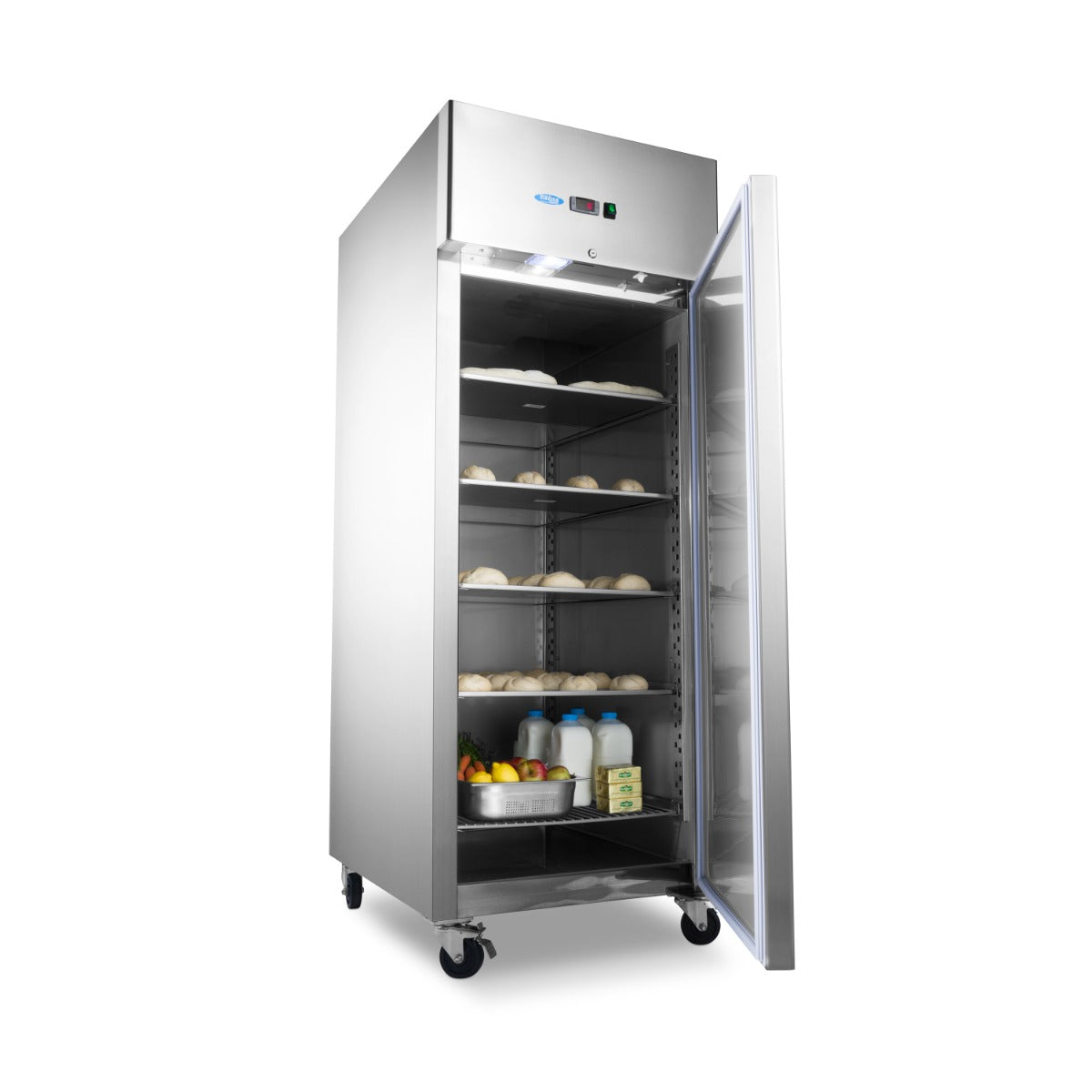 Fryser - Bageri - 800L - Justerbare hylder - Passer til 60 x 40 cm - Dobbelt volumen - på hjul