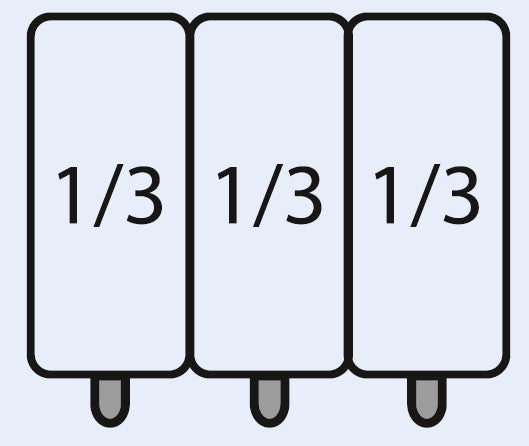 SARO Pastakurvsæt 3x 1/3