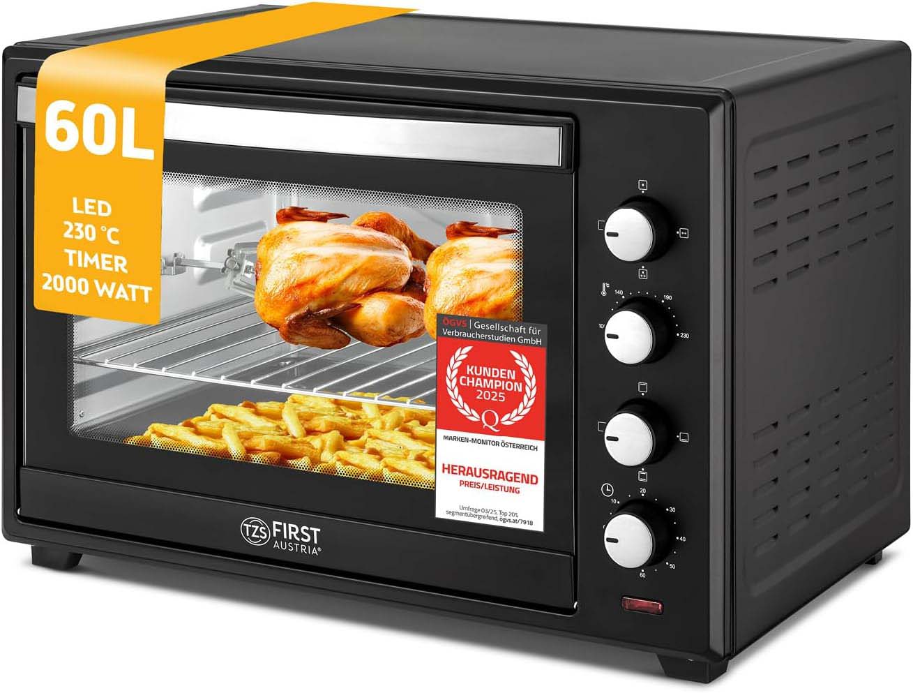 Ovn 60 liter med rotisserifunktion