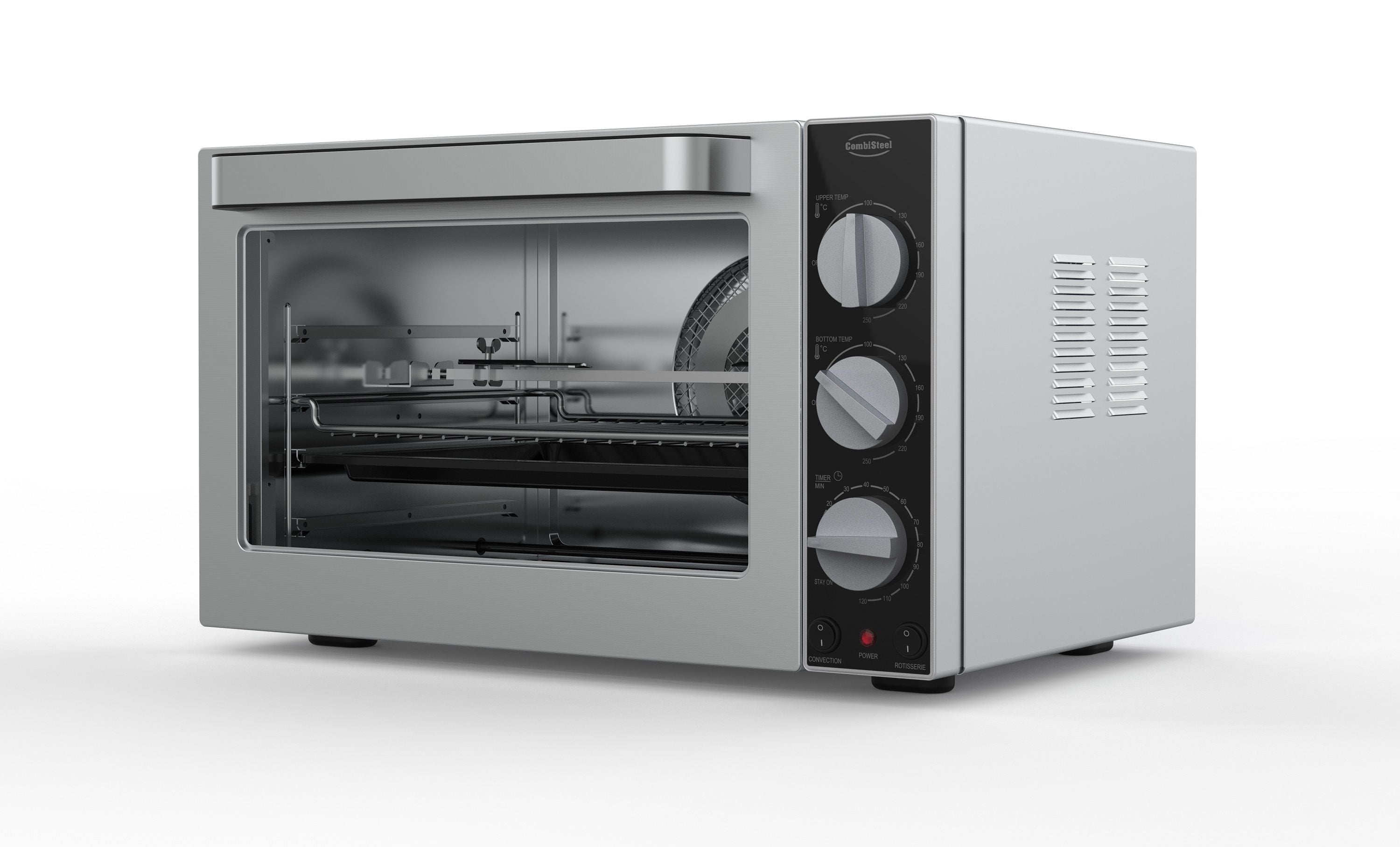 Elektrisk varmluftsovn med rotisserie