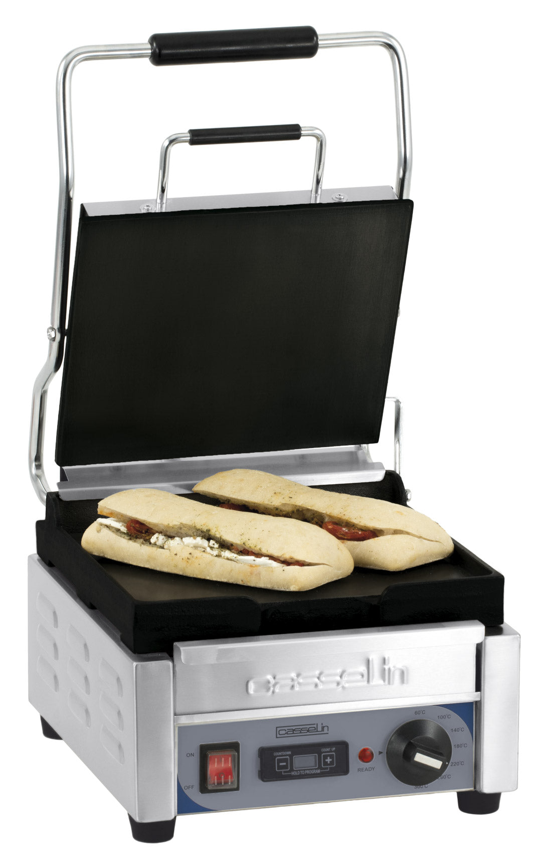 Kontaktgrill Premium lille glat - glat med timer