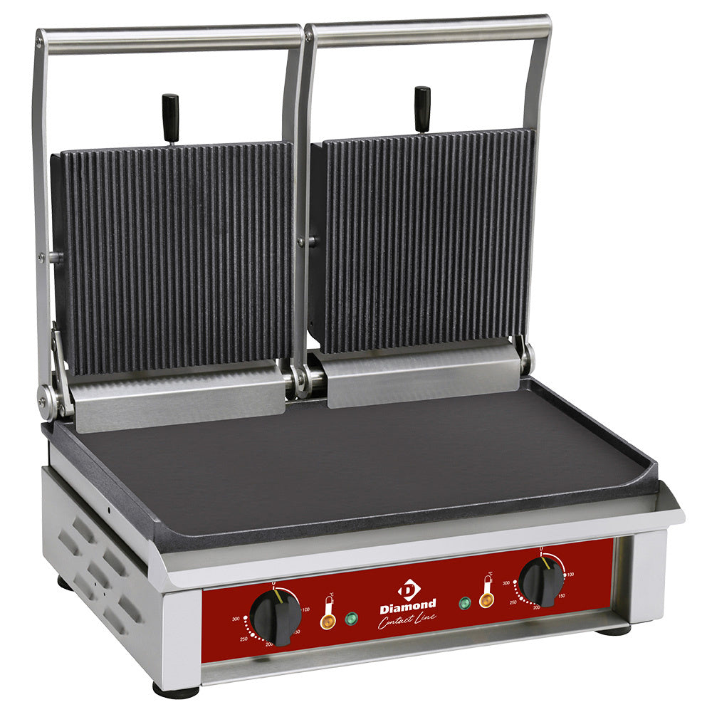 DOBBELT kontaktgrill, emaljerede plader