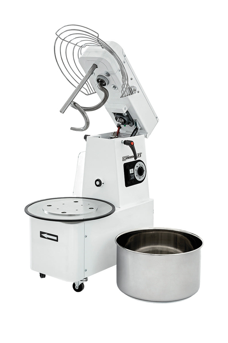 Spiralmixer med løftbart hoved og aftagelig skål 25 kg
