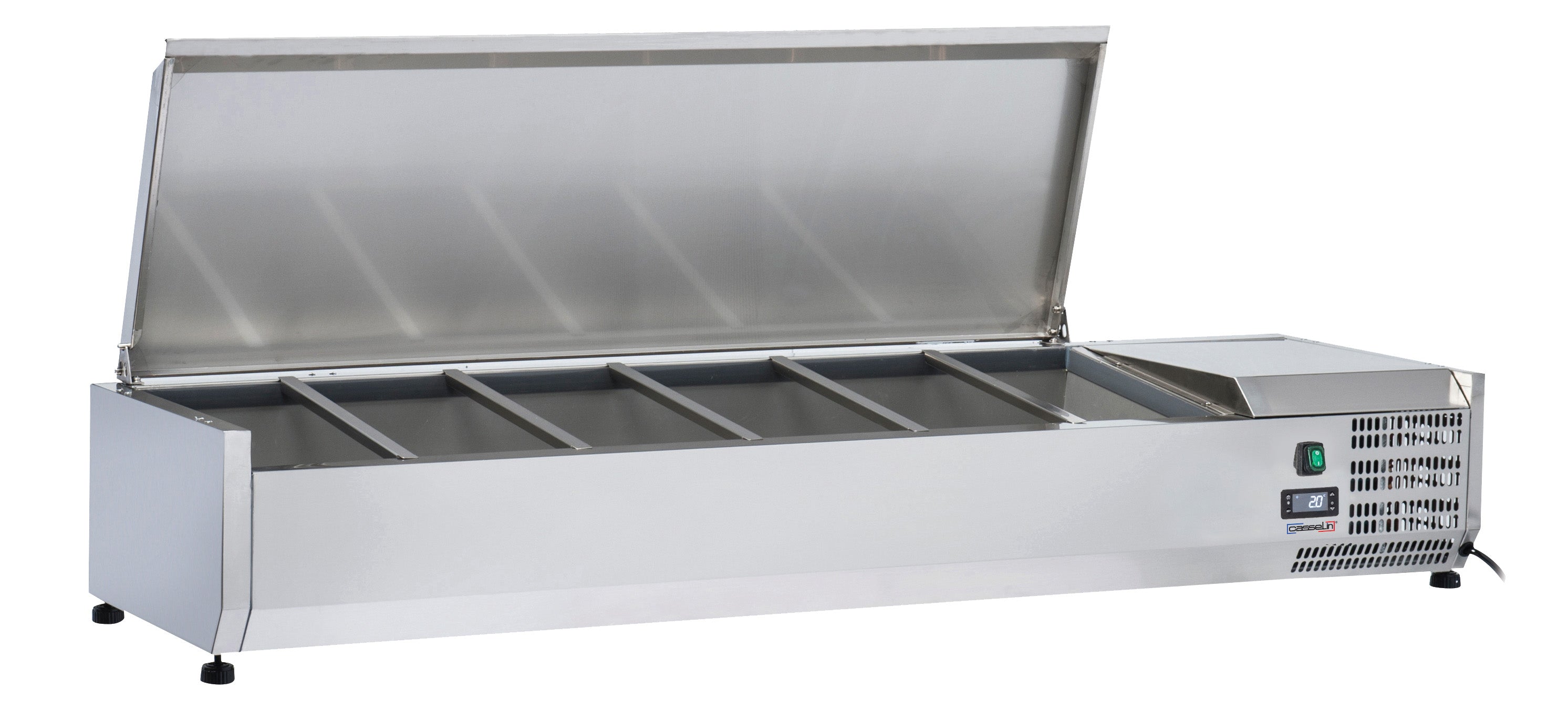 Saladette med låg 5 x GN 1/3 + 1 GN 1/2