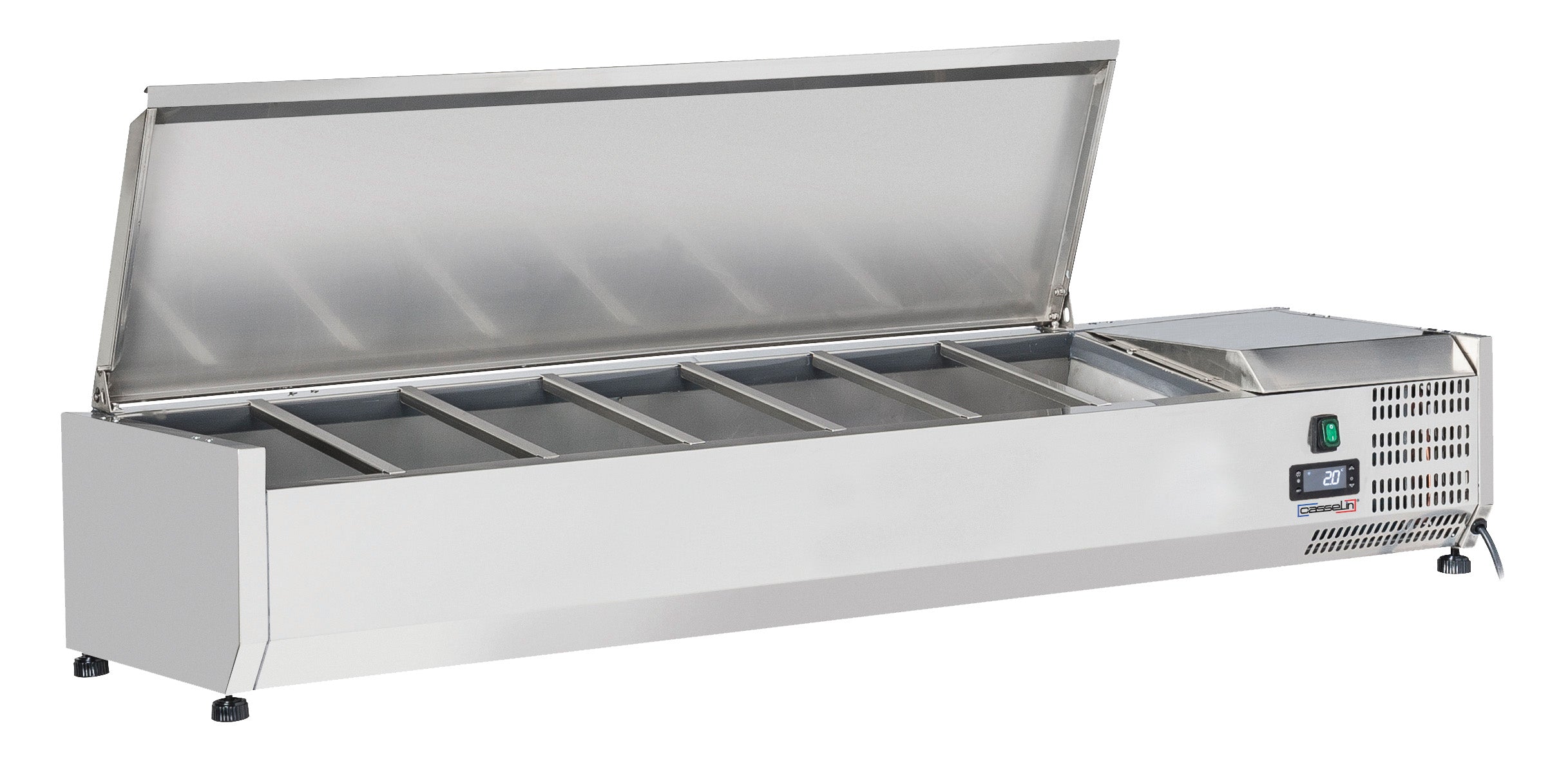 Saladette med låg 7 x GN 1/4