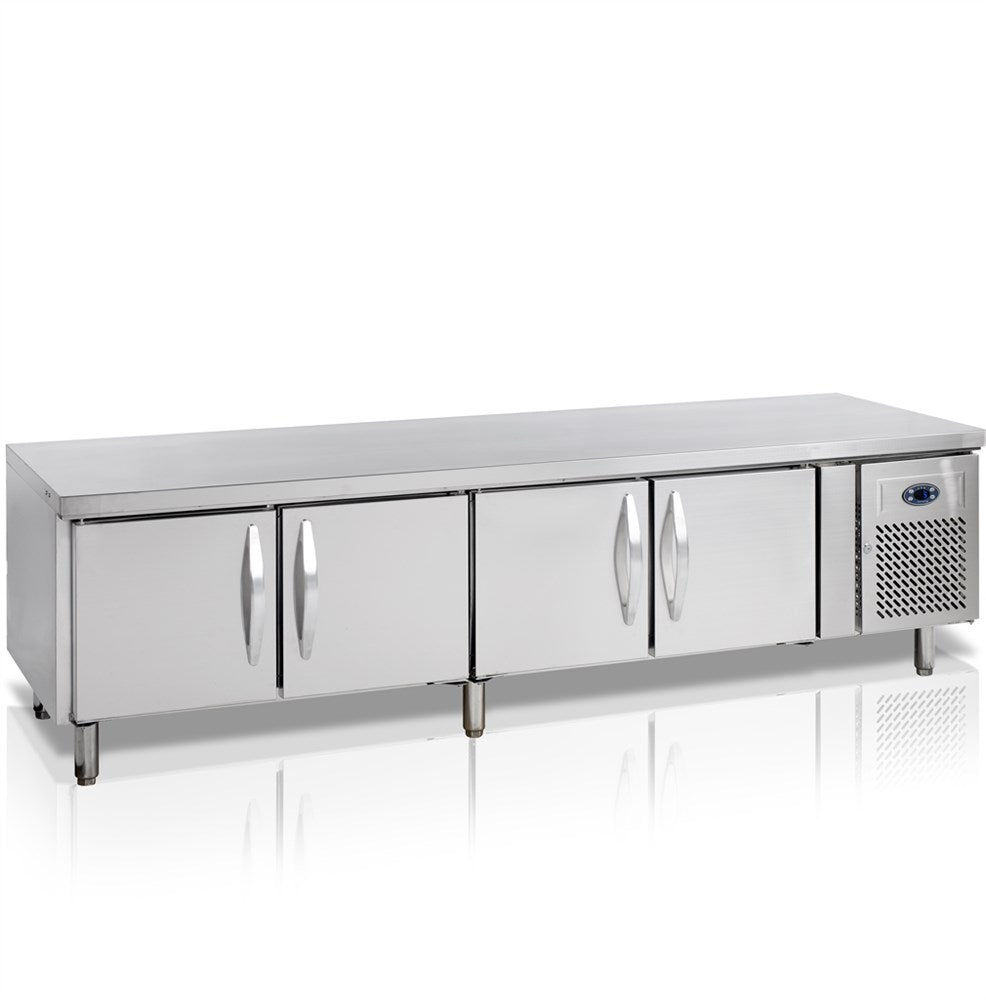 Rustfri Lavt Kølebord - 4 døre - GN1/1 - UC5410a