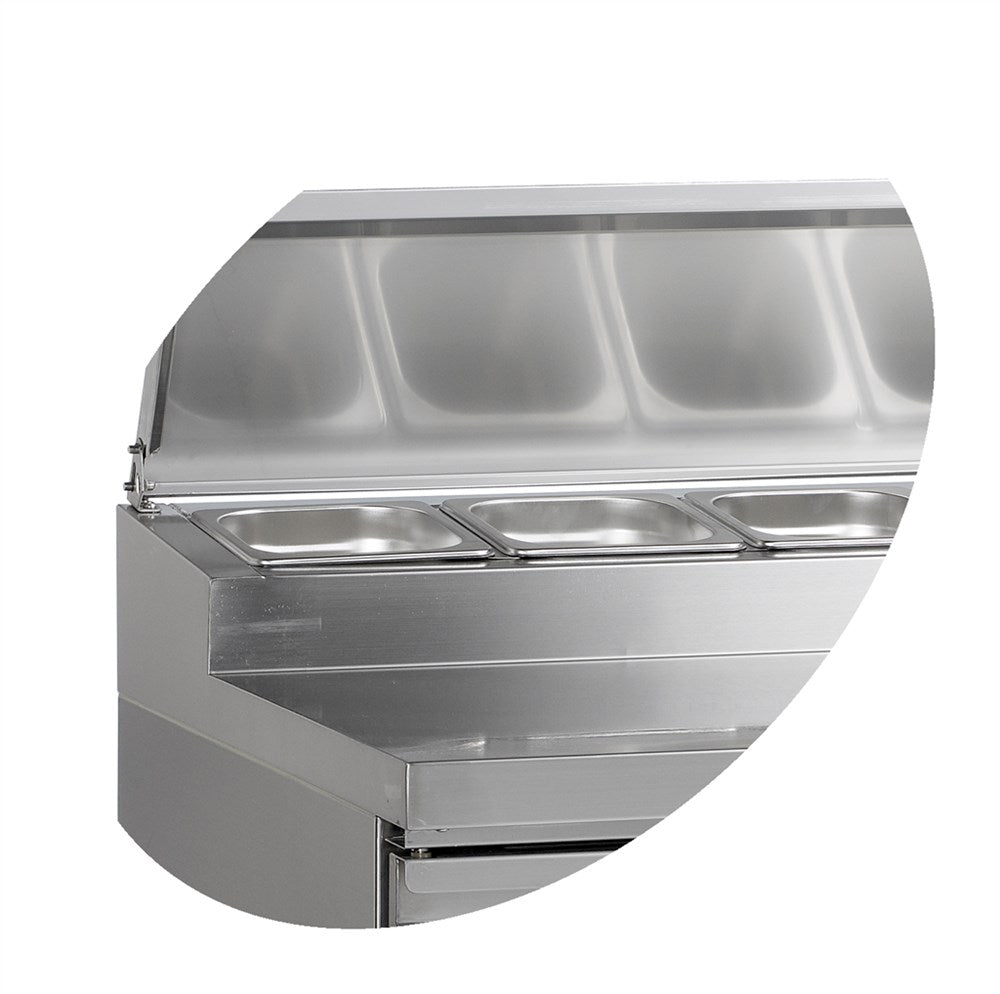 Rustfri sandwichbord - 3 døre - GN1/1 - SS1435