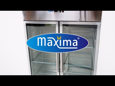 Fryser - 1200L - 6 justerbare hylder (2/1GN) - Rustfrit stål - med glasdør