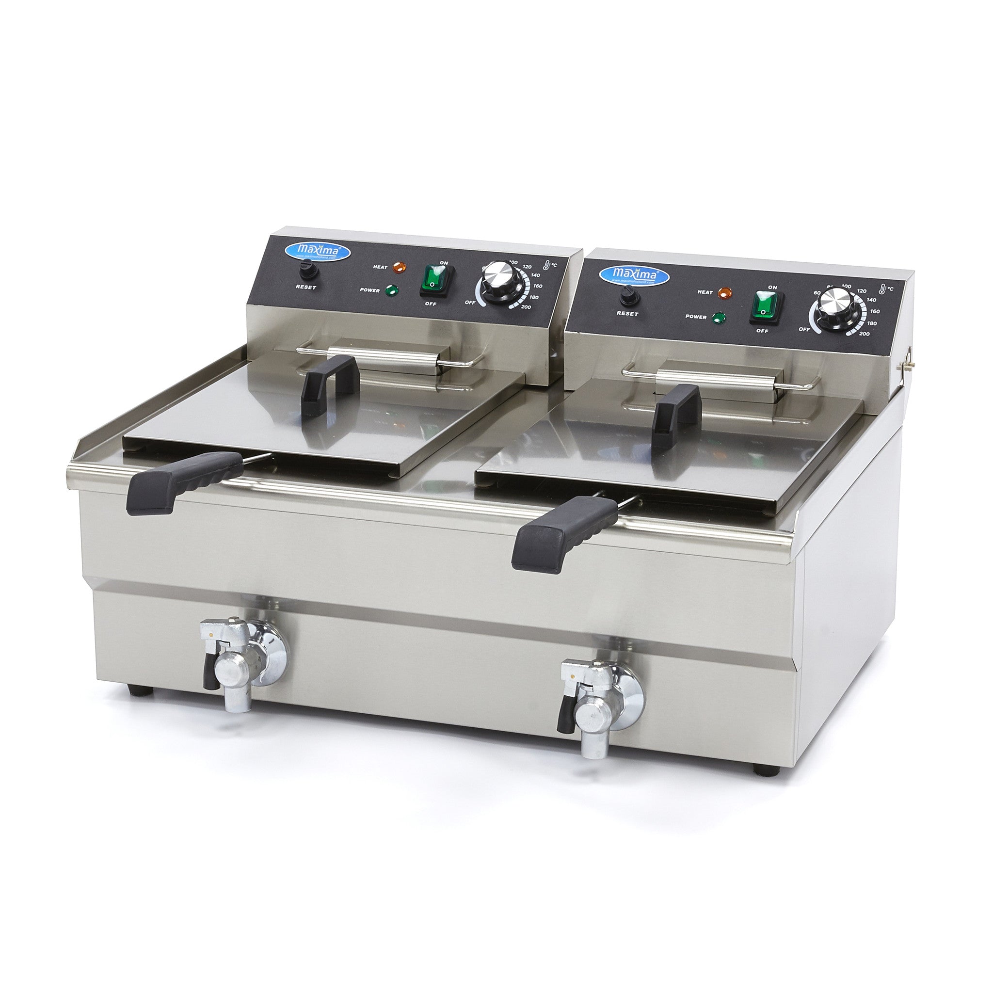 Friture - 2 x 16L - 2 kurve - med aftapningshane (Sommertilbud)
