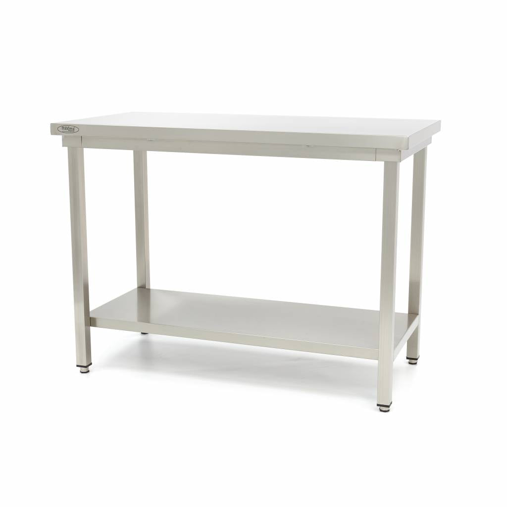 Bord i rustfrit stål - 200 x 70 cm - Justerbar højde