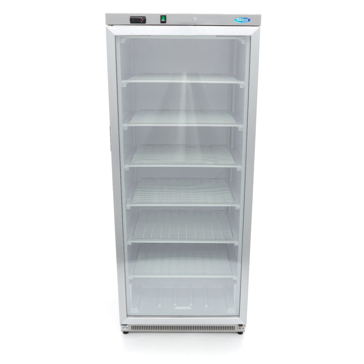 Fryser - 600L - Rustfrit stål - med glasdør