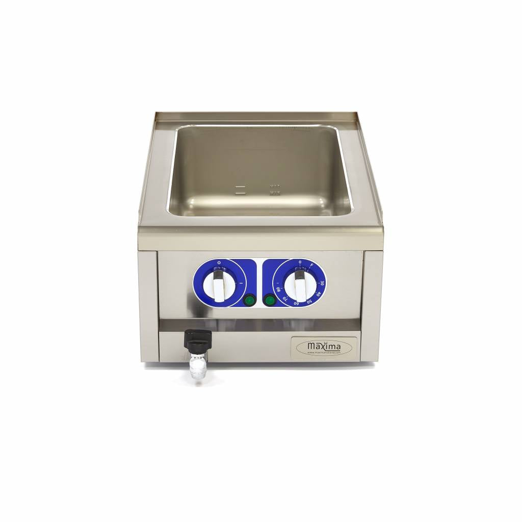 Bain Marie - Enkelt enhed - 60cm - med afløbshane - Elektrisk