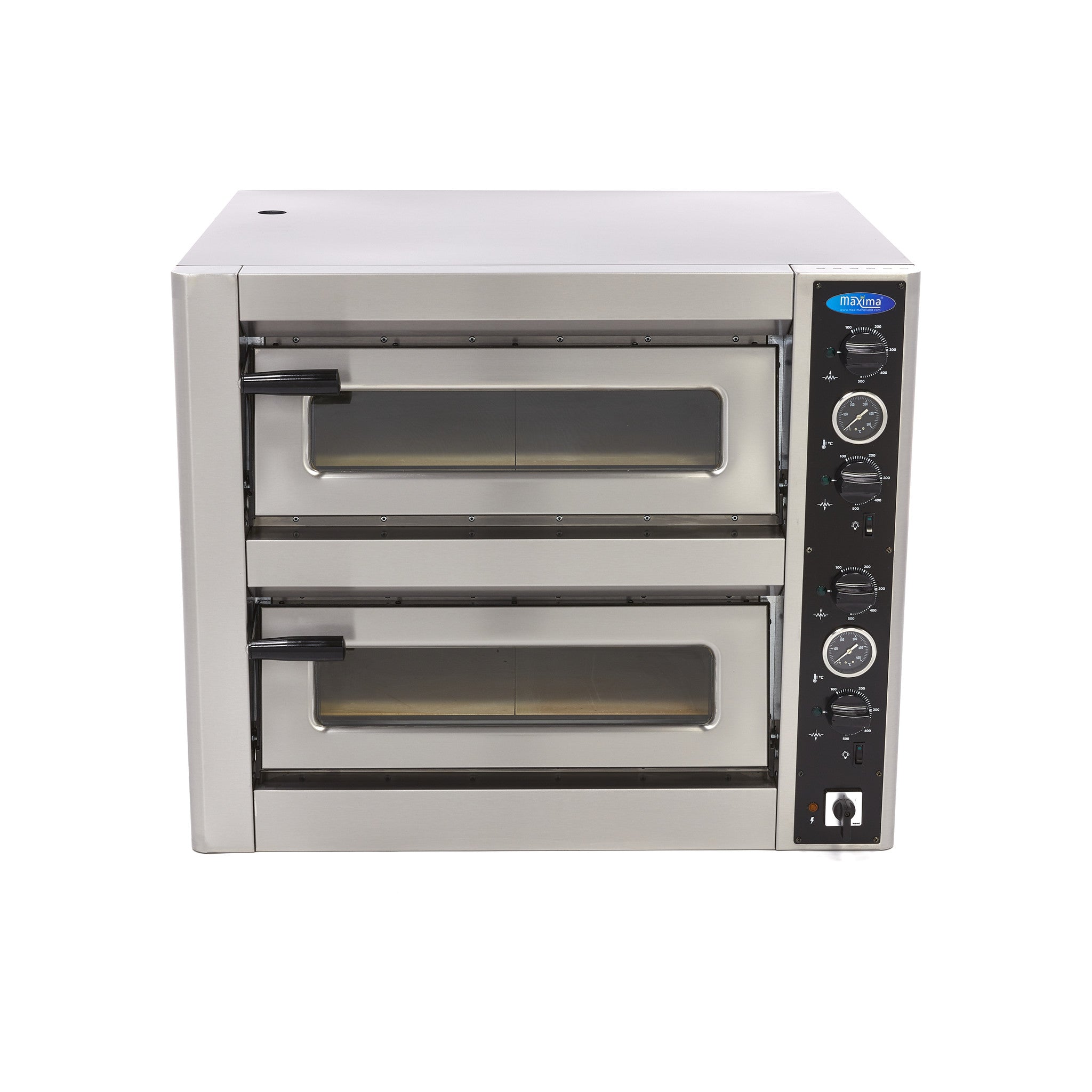 Pizzaovn - Passer til 4 x Ø30cm Pizzaer - Dobbeltdæk