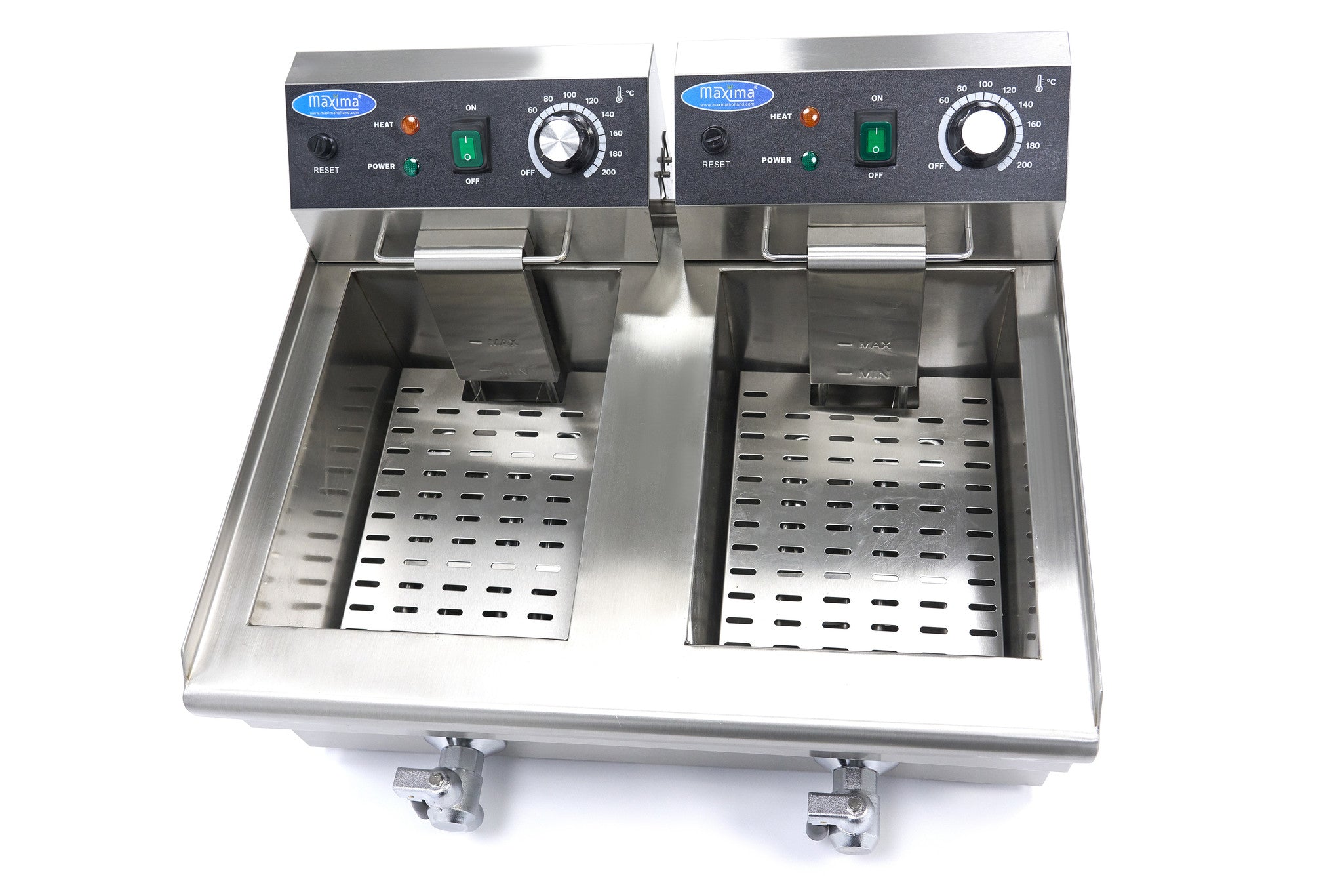 Friture - 2 x 10 Liter - 2 kurve - med aftapningshane