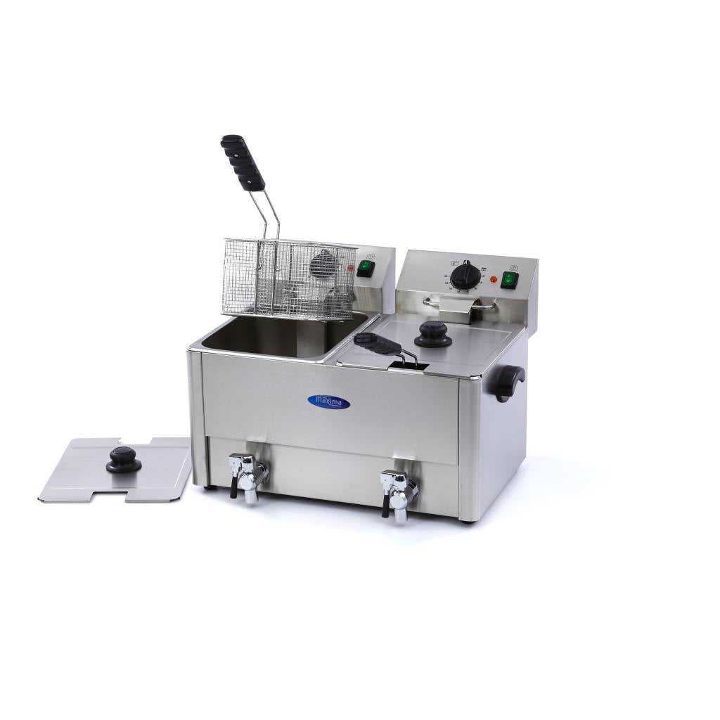 Friture - 2 x 8L - 2 kurve - med aftapningshane