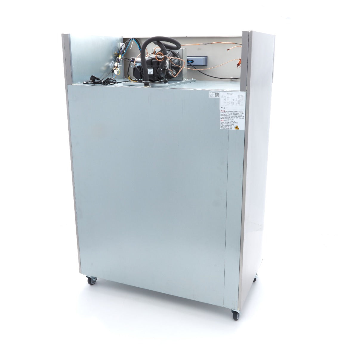 Fryser - 1200L - 6 justerbare hylder (2/1GN) - Rustfrit stål - med glasdør