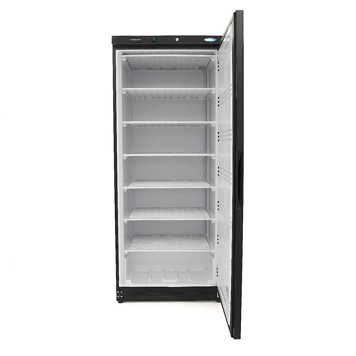 Fryser - 600L - 6 Faste hylder - Sort