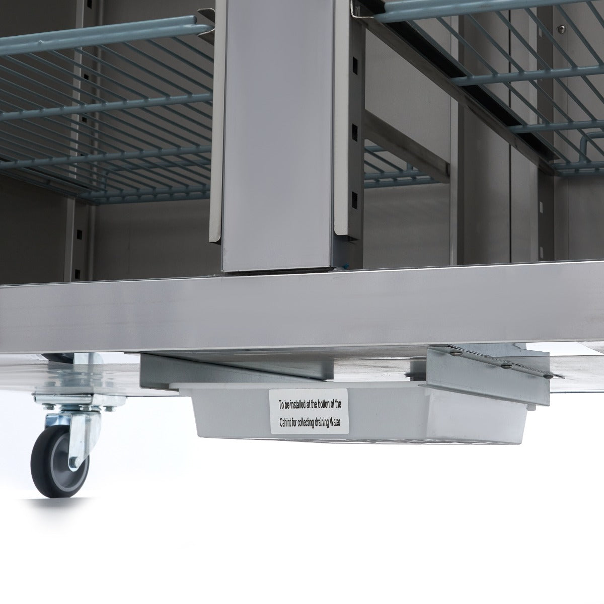 Fryser - 1200L - 6 justerbare hylder (2/1GN) - Rustfrit stål - med glasdør
