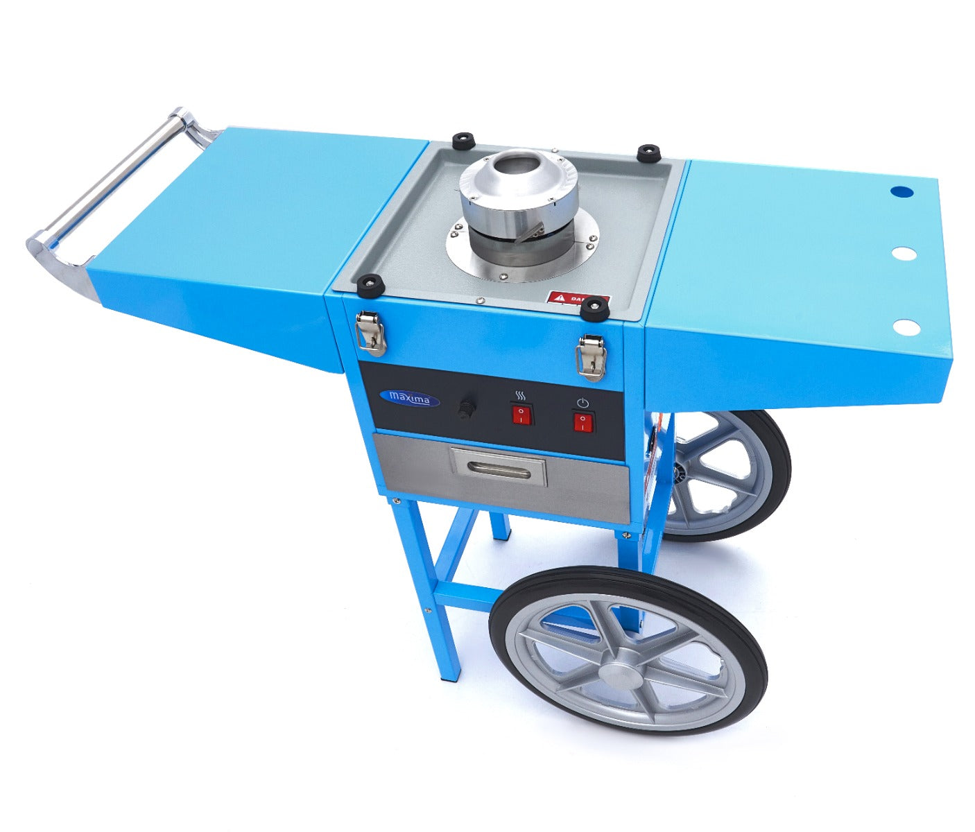 Candy Floss Machine – Ø 52cm – Blå – med vogn