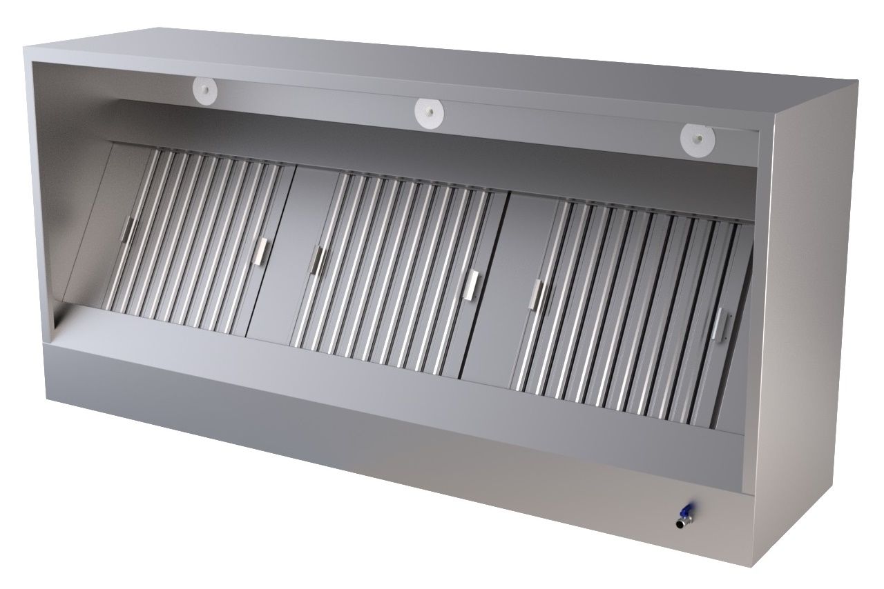 Industri emhætte - 120 cm bred - uden motor