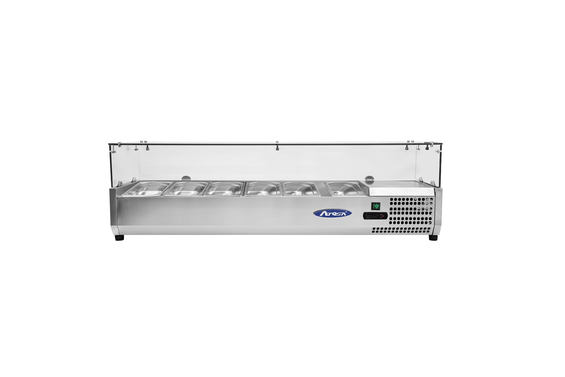 Køleopsats - med glasdisk - 141,5 cm - 6 x 1/3 GN beholdere