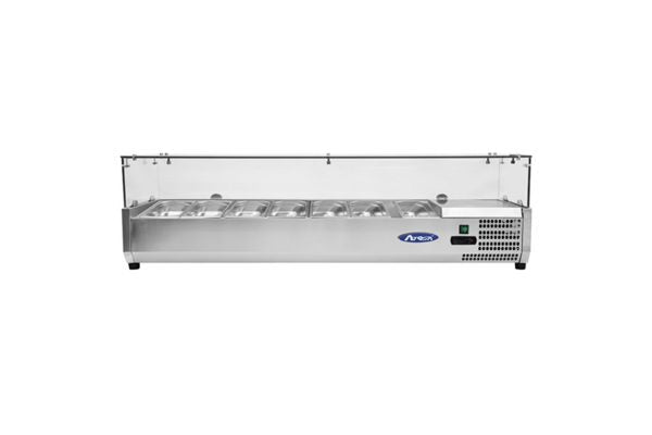 Køleopsats - med glasdisk - 160,5 cm - 7 x 1/3 GN beholdere