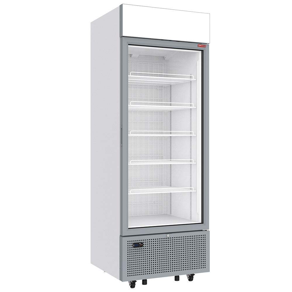 Displayfryseskab 646 liter - 5 faste niveauer med lysboks - HVID