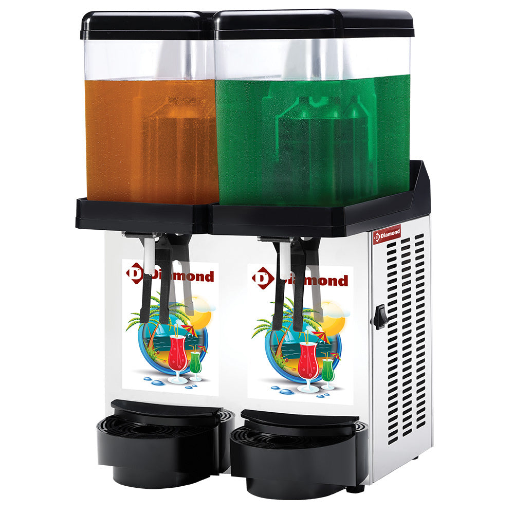Saftdispenser til drikkevarer, 2 x 12 liter.
