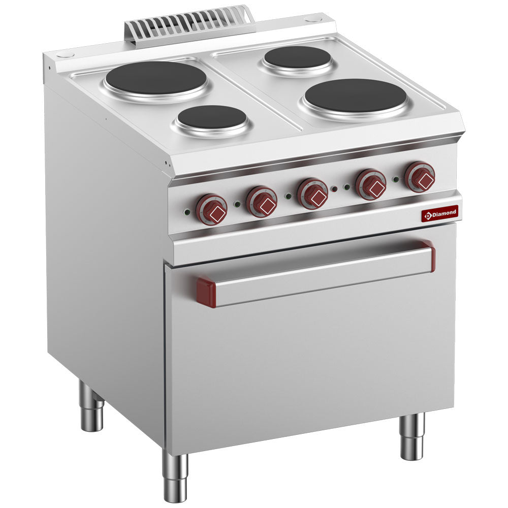 Kogeplader x4 på elektrisk ovn GN 2/1 og grill