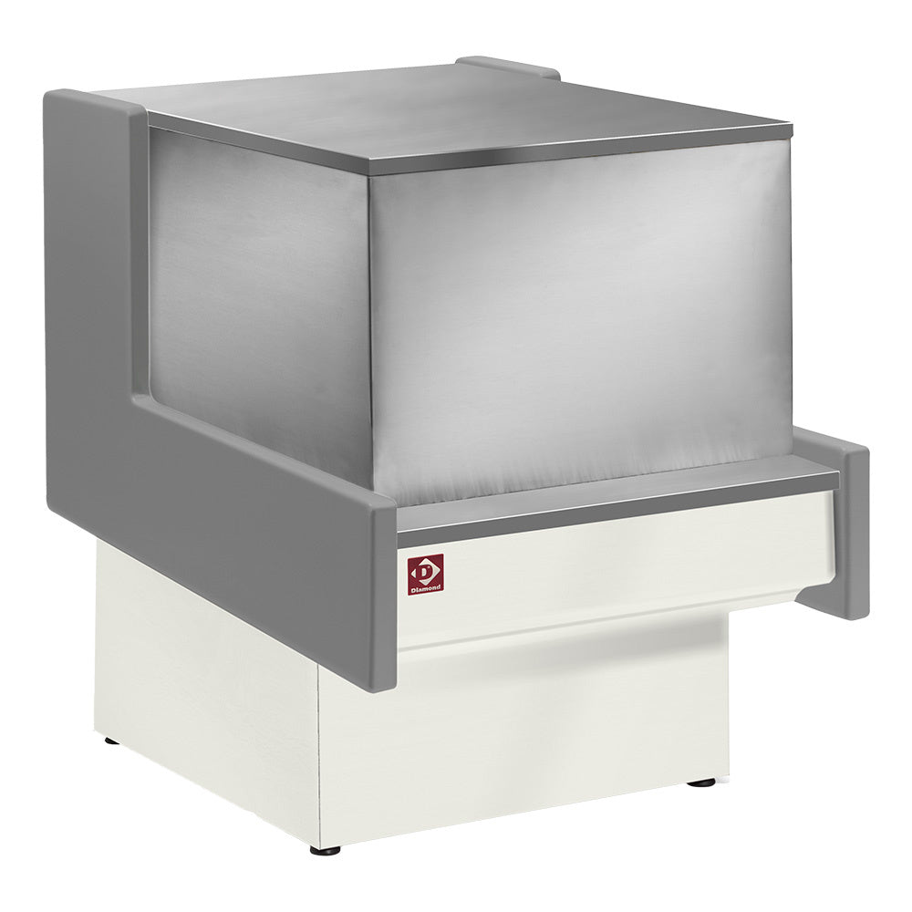 Kassesektion 1000 mm - GRÅ/HVID
