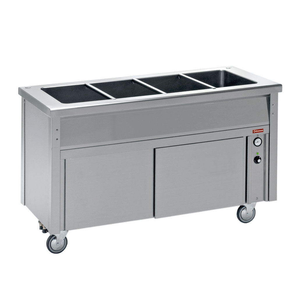 Bain-marie-element på neutralt skab 2 GN 1/1