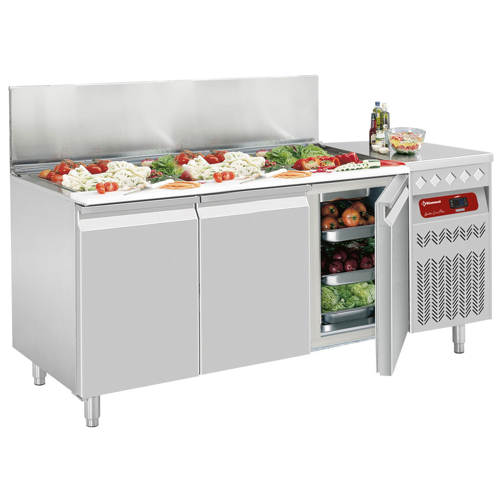 Kølebord, 3 døre GN 1/1, 405 liters kølestruktur