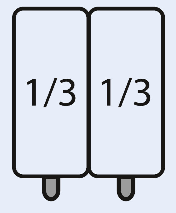 SARO E7/CPCEXC Pastakurvsæt: 2 x 1/3 GN