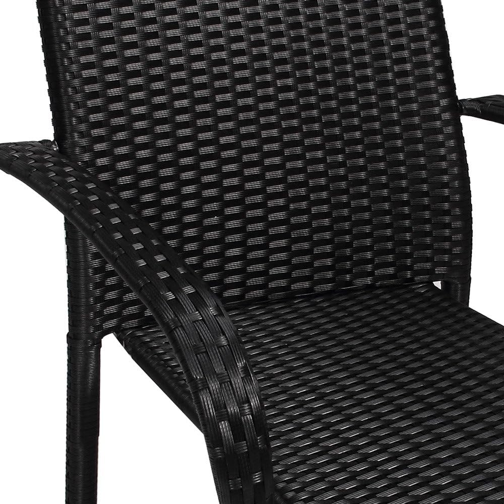 Bistrostole - Sort - Polyratan - 4 stk (findes i flere farver)