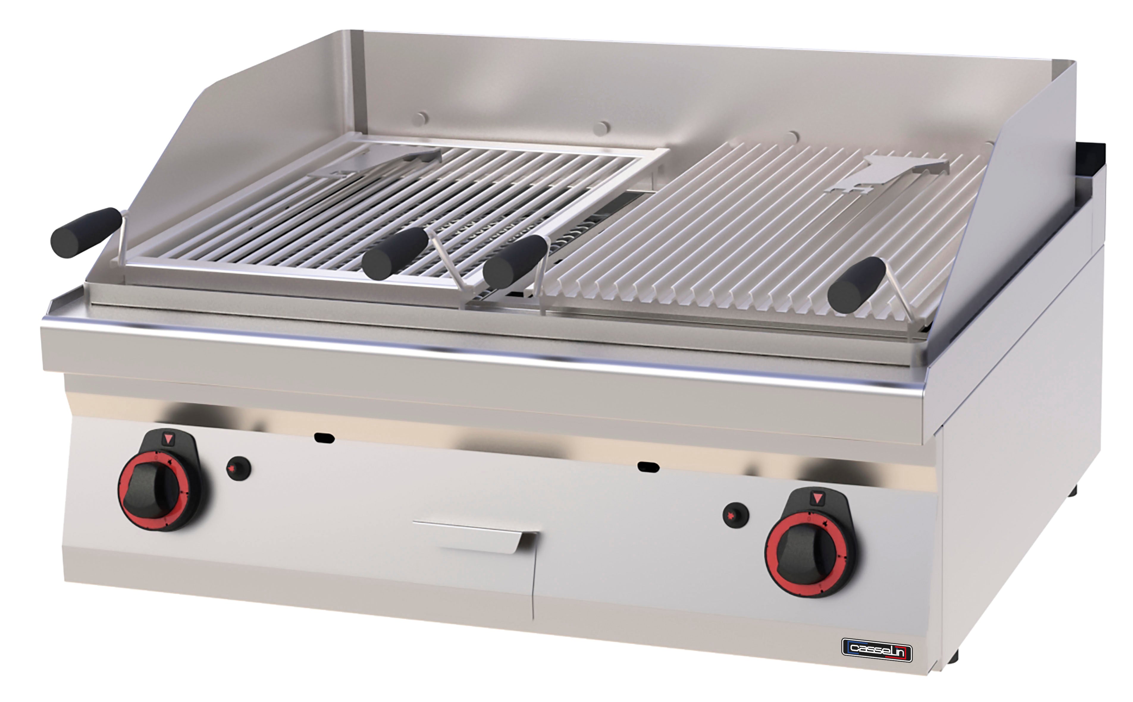 Lavasten grill dobbelt 80 cm