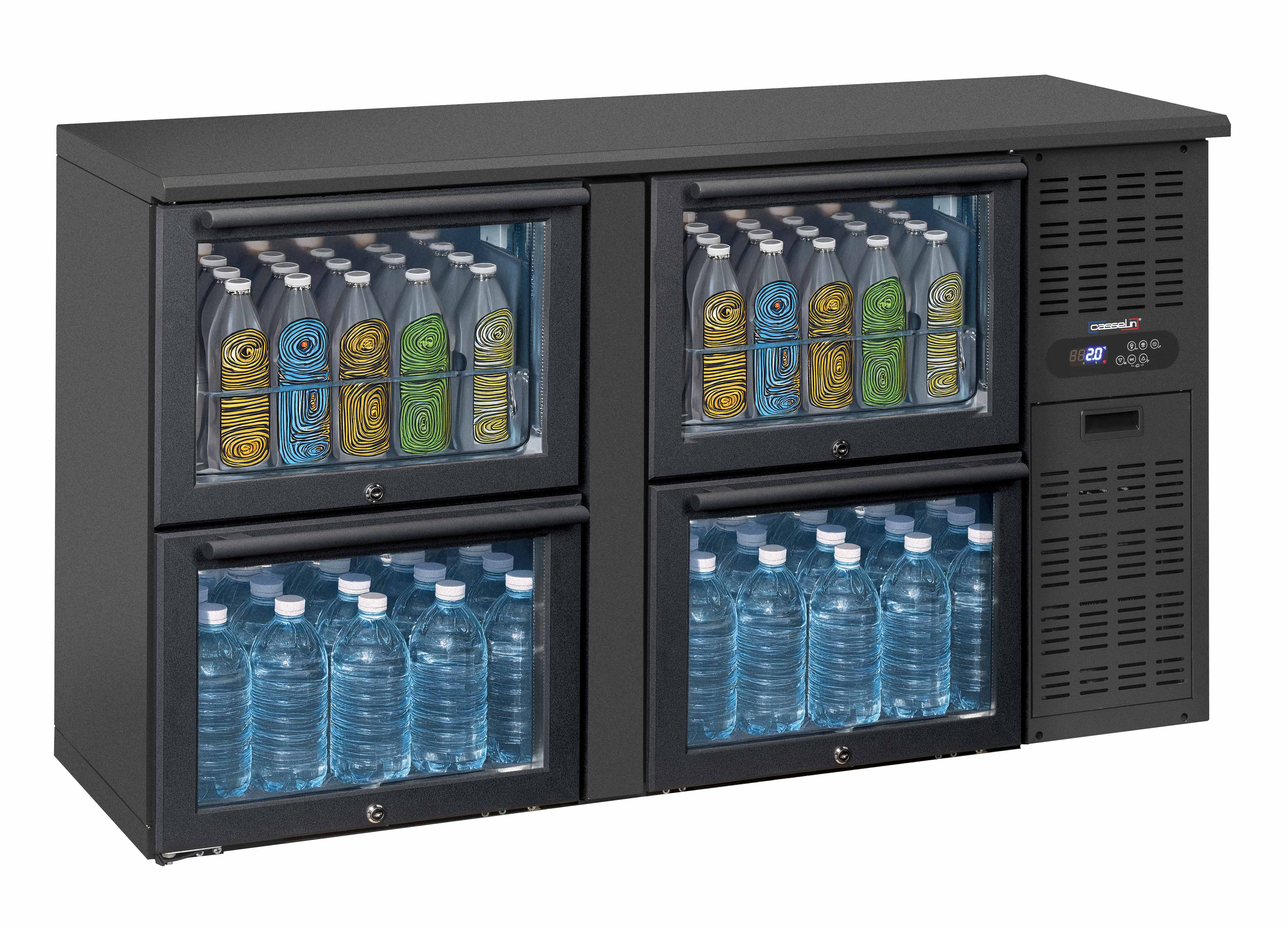 Backbar 2 x 2 glasskuffer