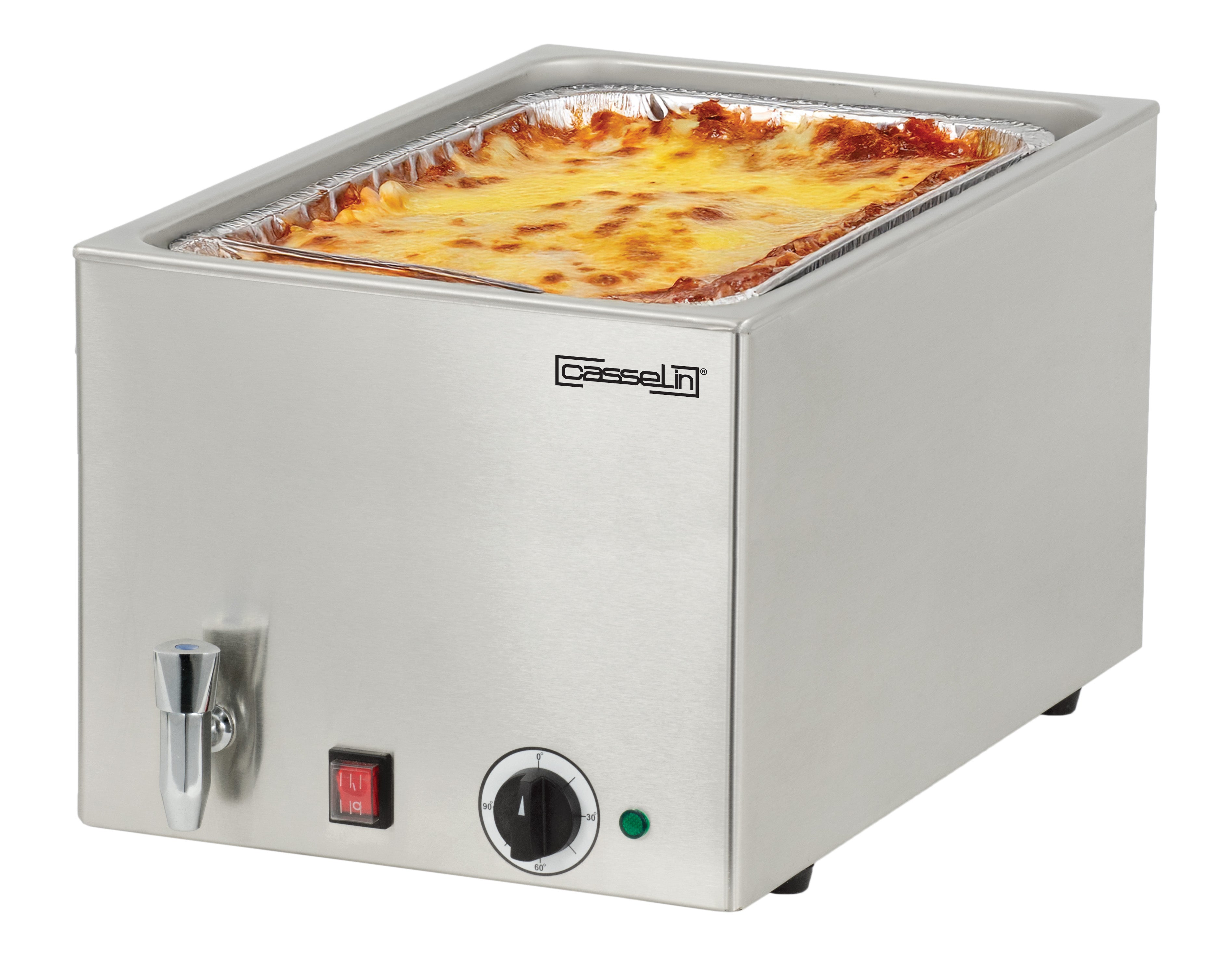 Bain-marie med afløbshane GN 1/1 - 200 mm