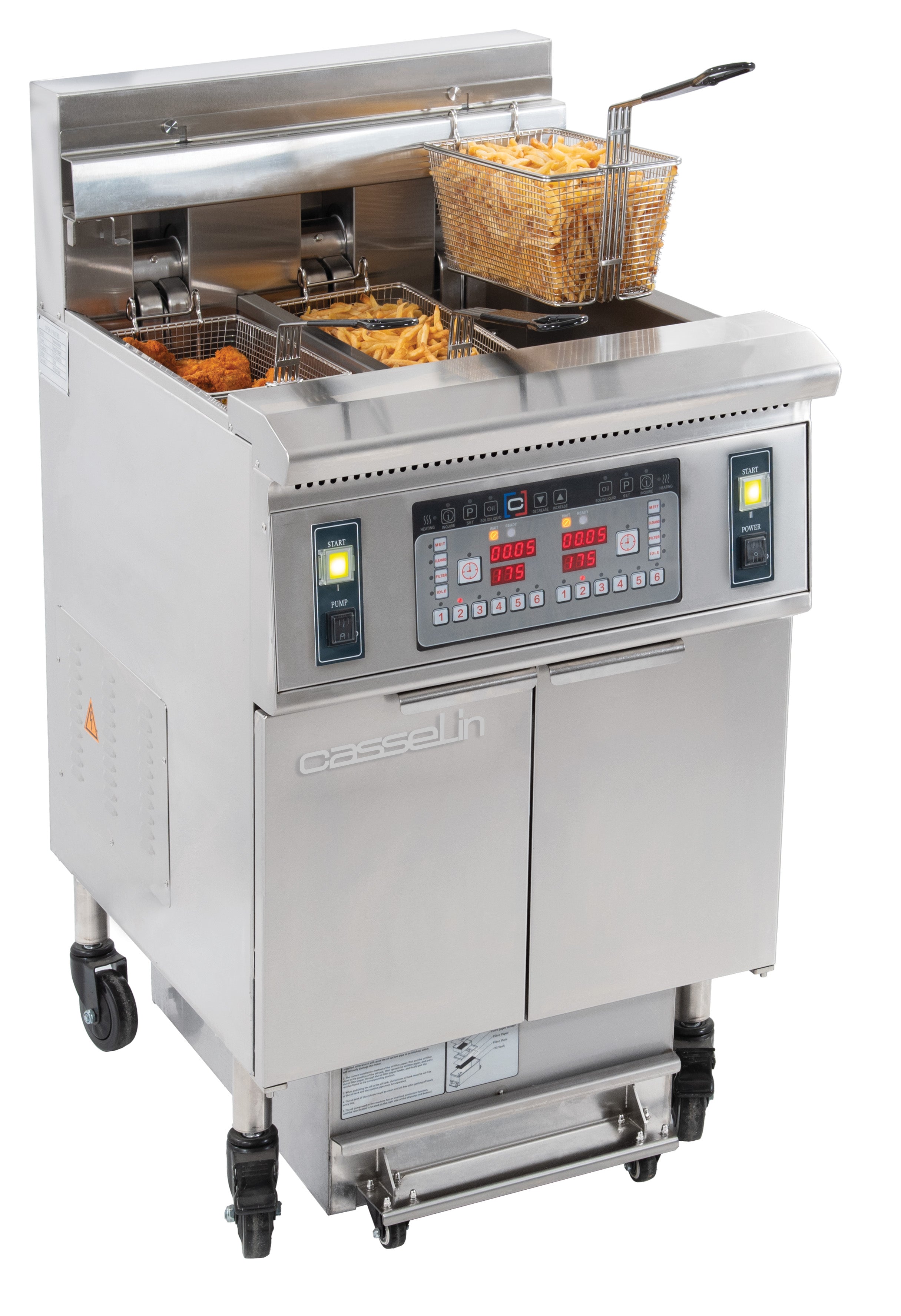 Elfrituregryde med filtrering 12 + 22 liter 8,5+17kW