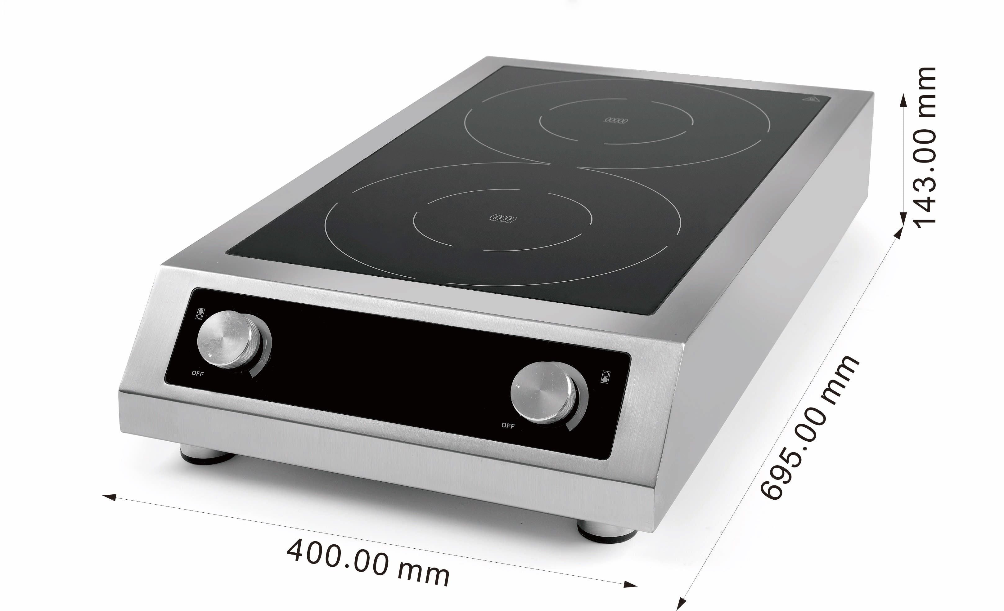 Combisteel Induktionskogeplade – 2 zoner (bordmodel)
